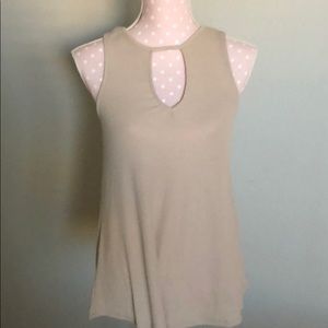 Beige sleeveless rayon  top